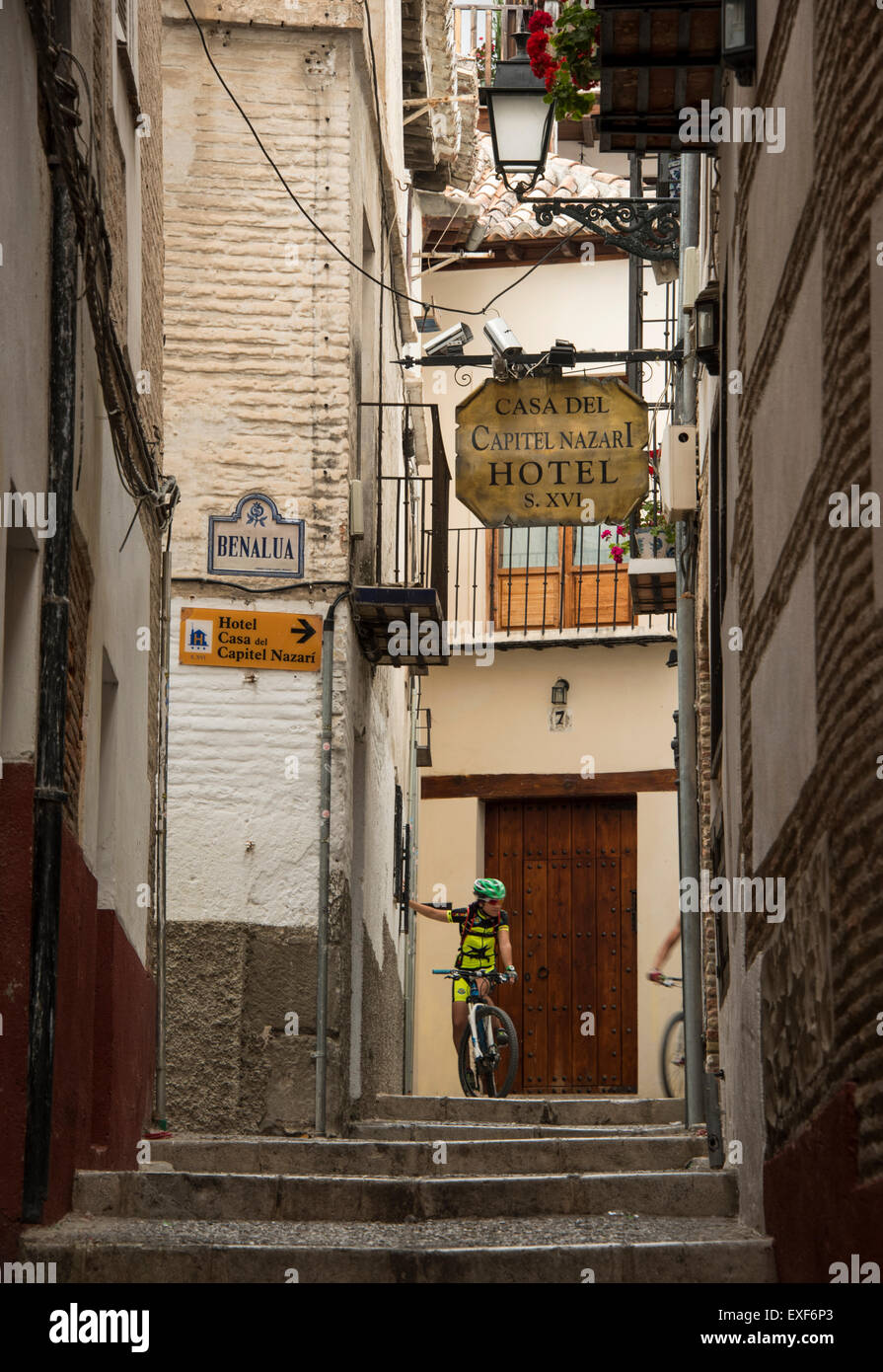 An alley in Granada Stock Photo