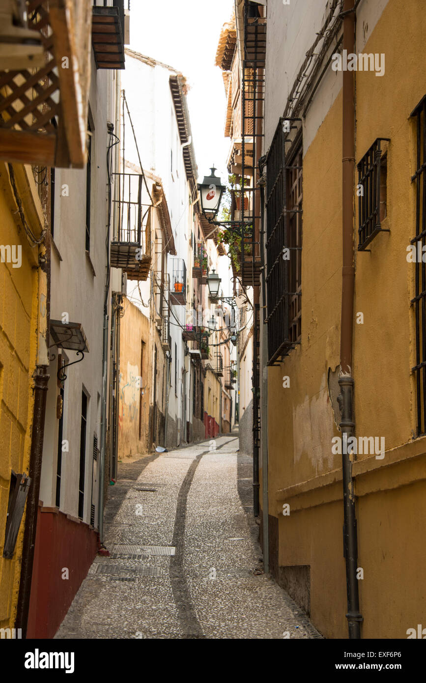 An alley in Granada, Spain Stock Photo