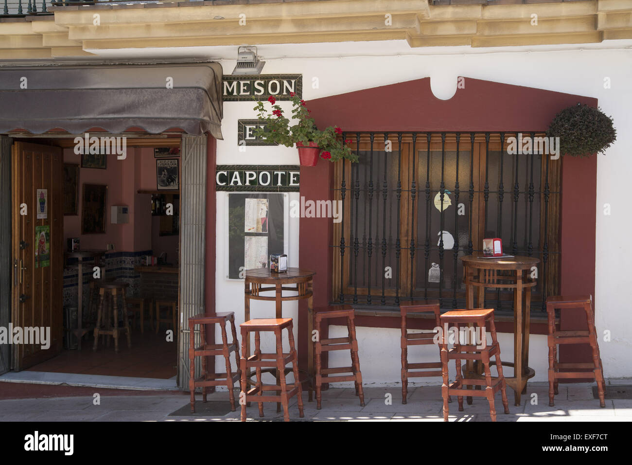 Spanish street café Stock Photo