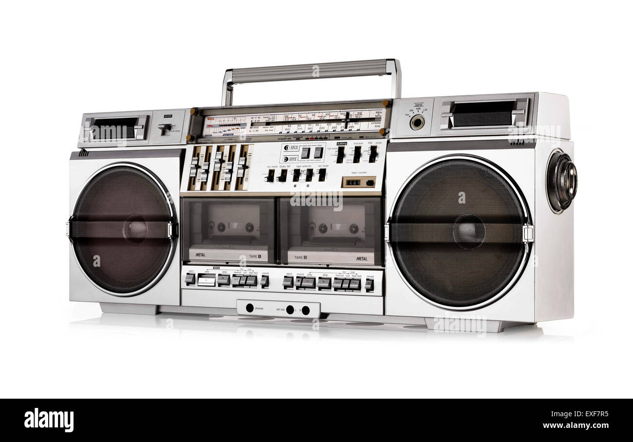 A cut out shot of Ghetto blaster Stock Photo