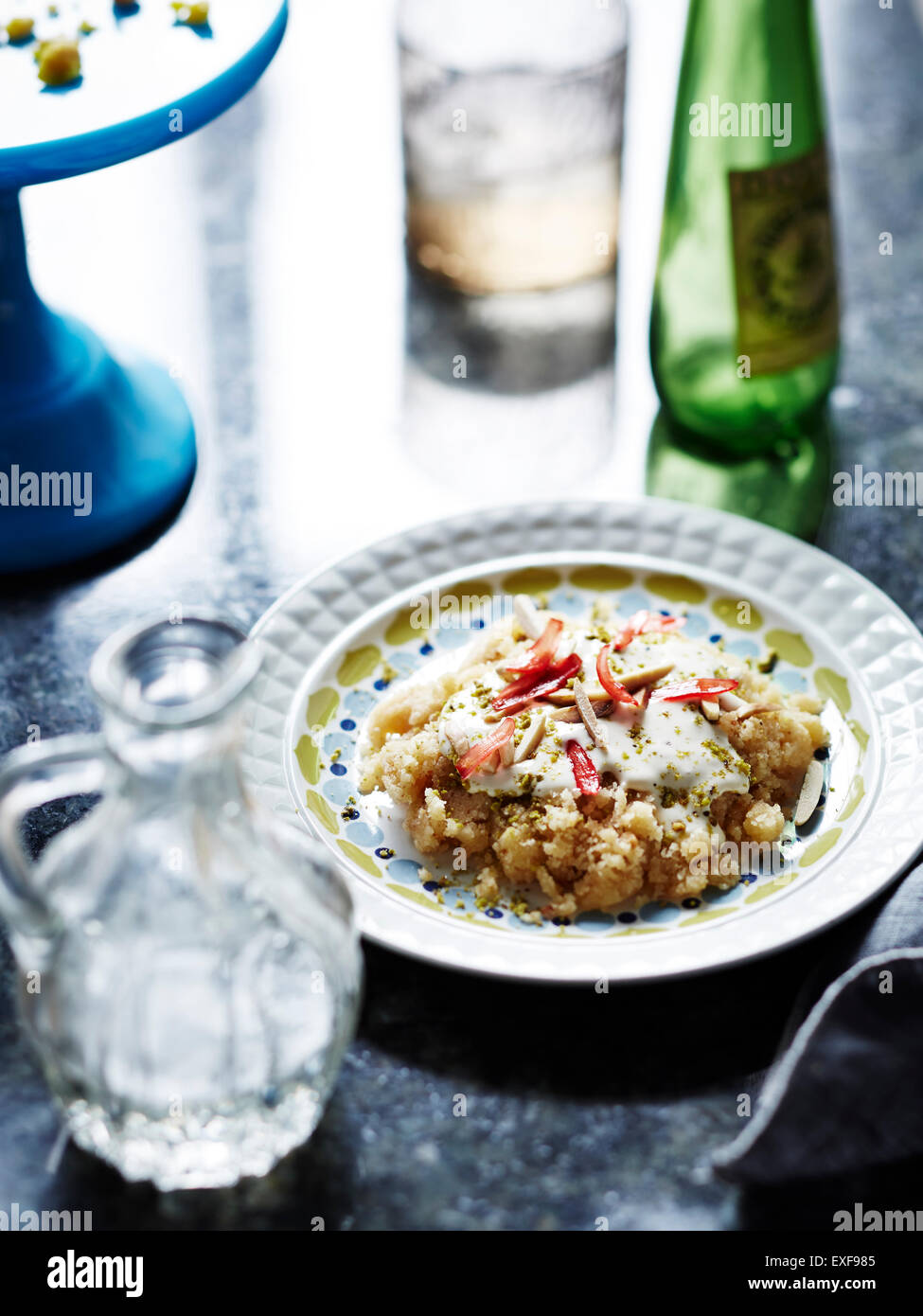 Mafroukeh (Lebanese dessert) Stock Photo