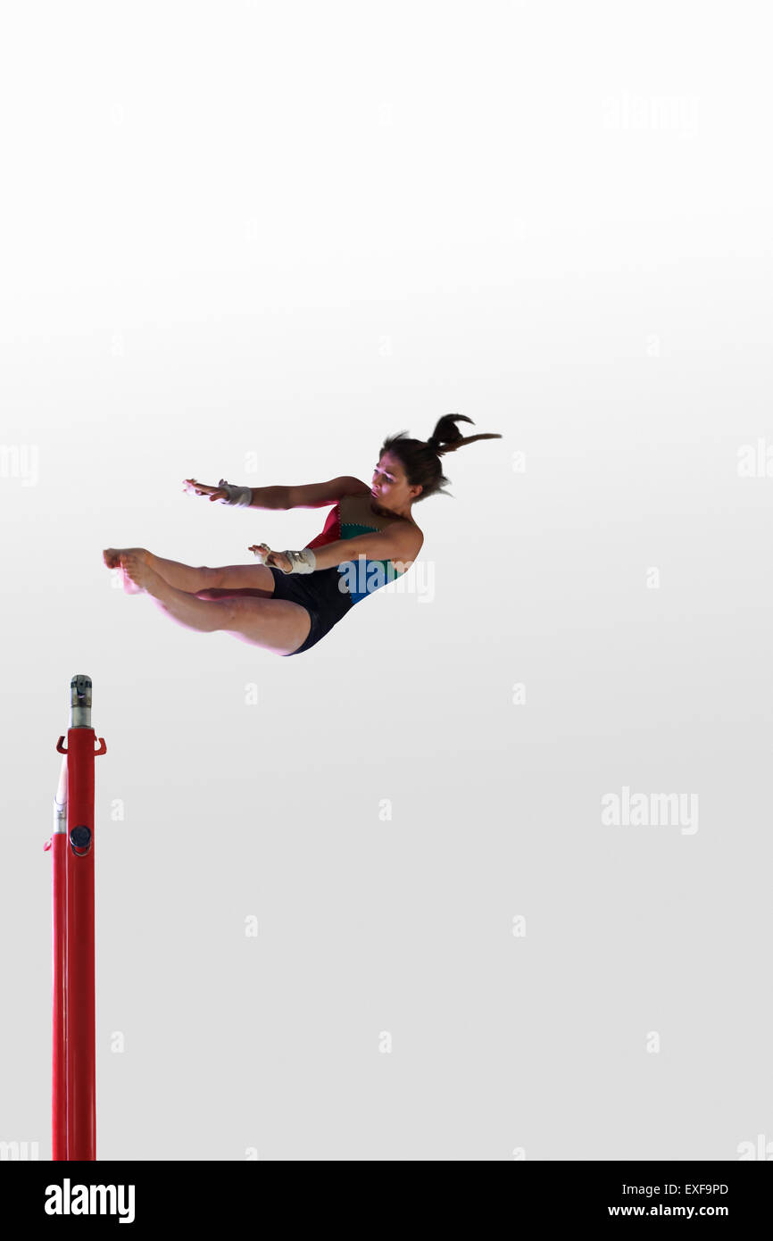 Teenage girl gymnast on balance hires stock photography and images Alamy