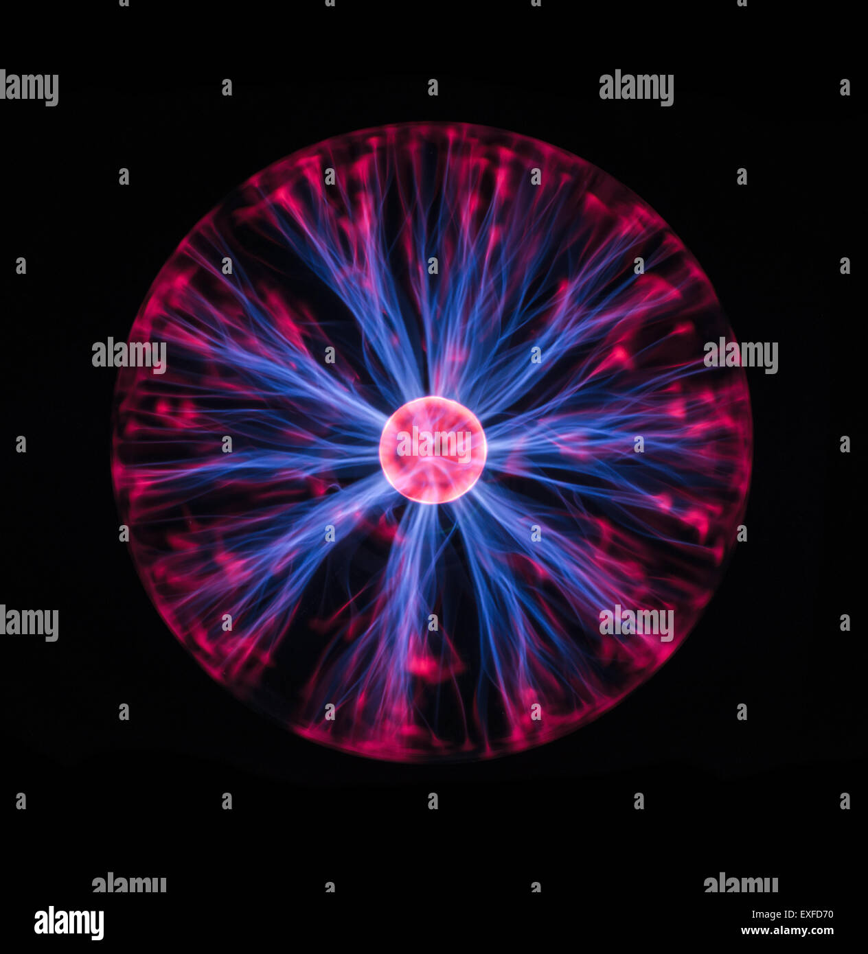 High voltage plasma discharge over time jumping between potential