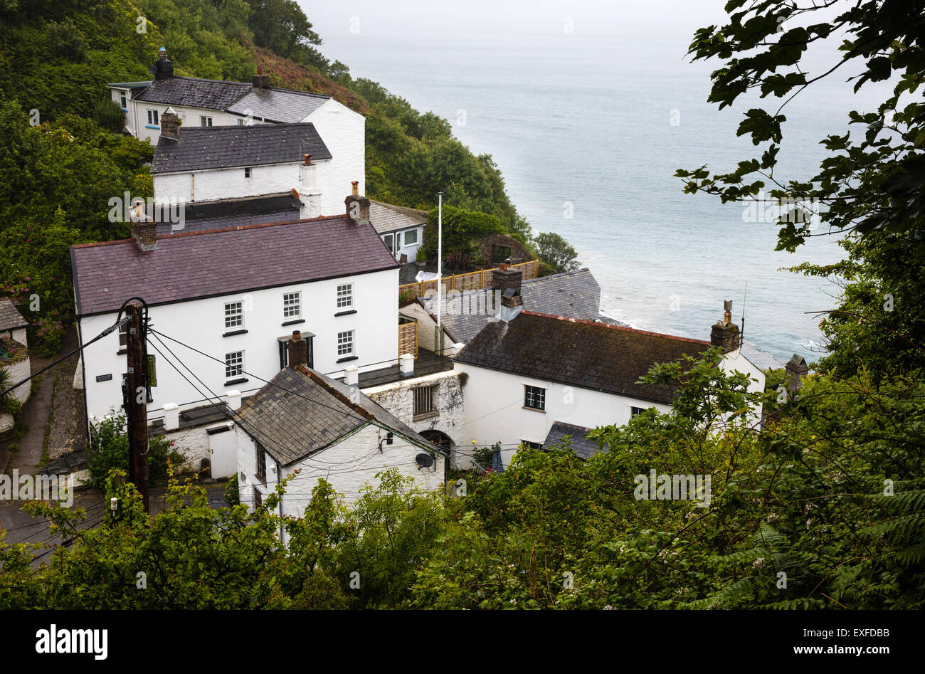 The tiny coastal hamlet of Buck's Mills near Clovelly on the North Devon coast UK Stock Photo