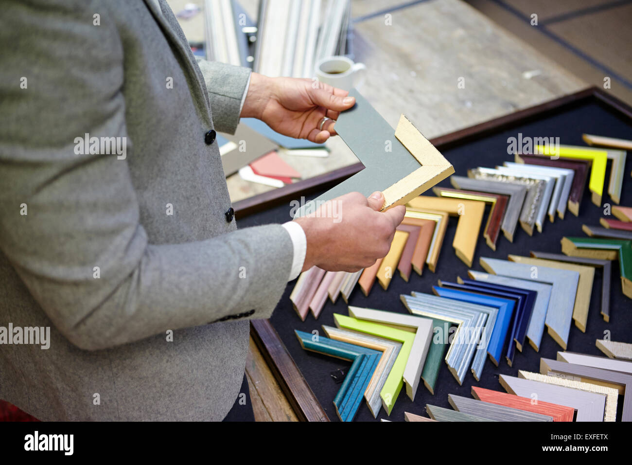 Picture framer hires stock photography and images Alamy