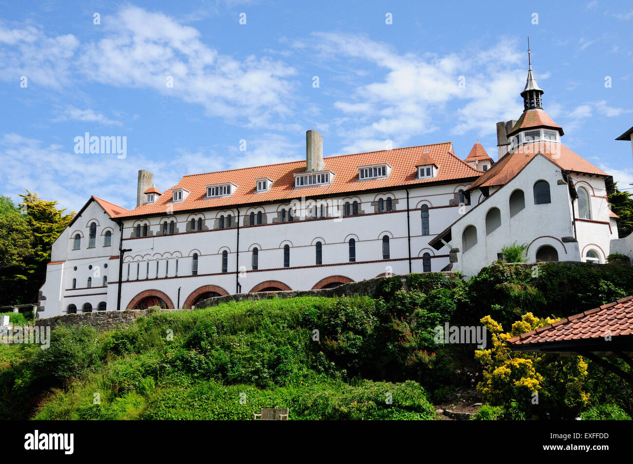 Caldey Monastery Tenby Pembrokeshire Wales Cymru UK GB Stock Photo