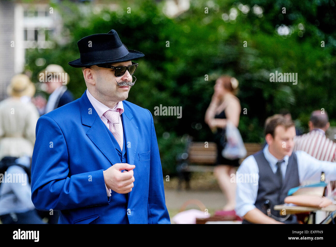 A chap at The Chap Olympiad in Bloomsbury, London. Stock Photo