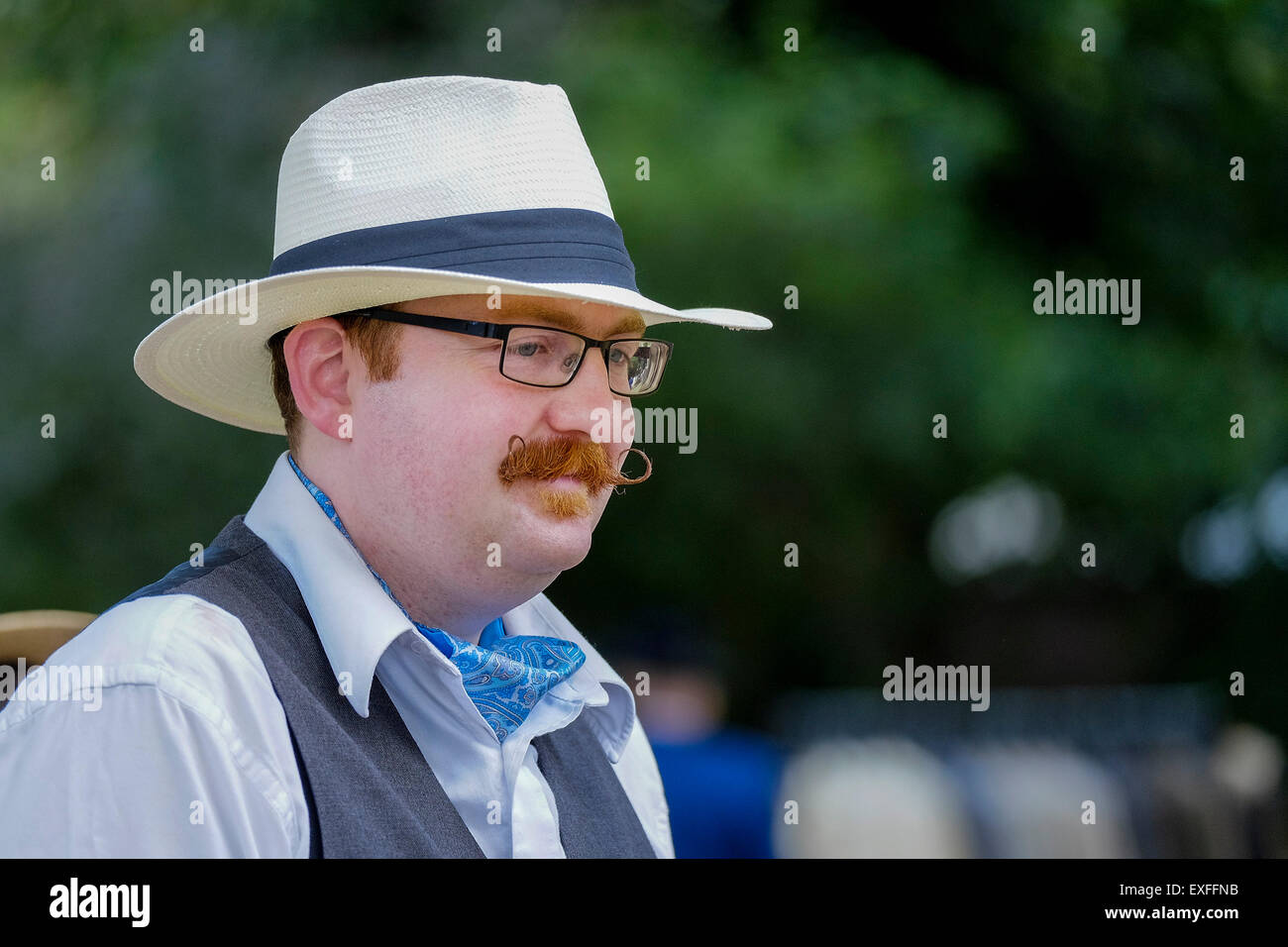 A chap at The Chap Olympiad in Bloomsbury, London Stock Photo - Alamy