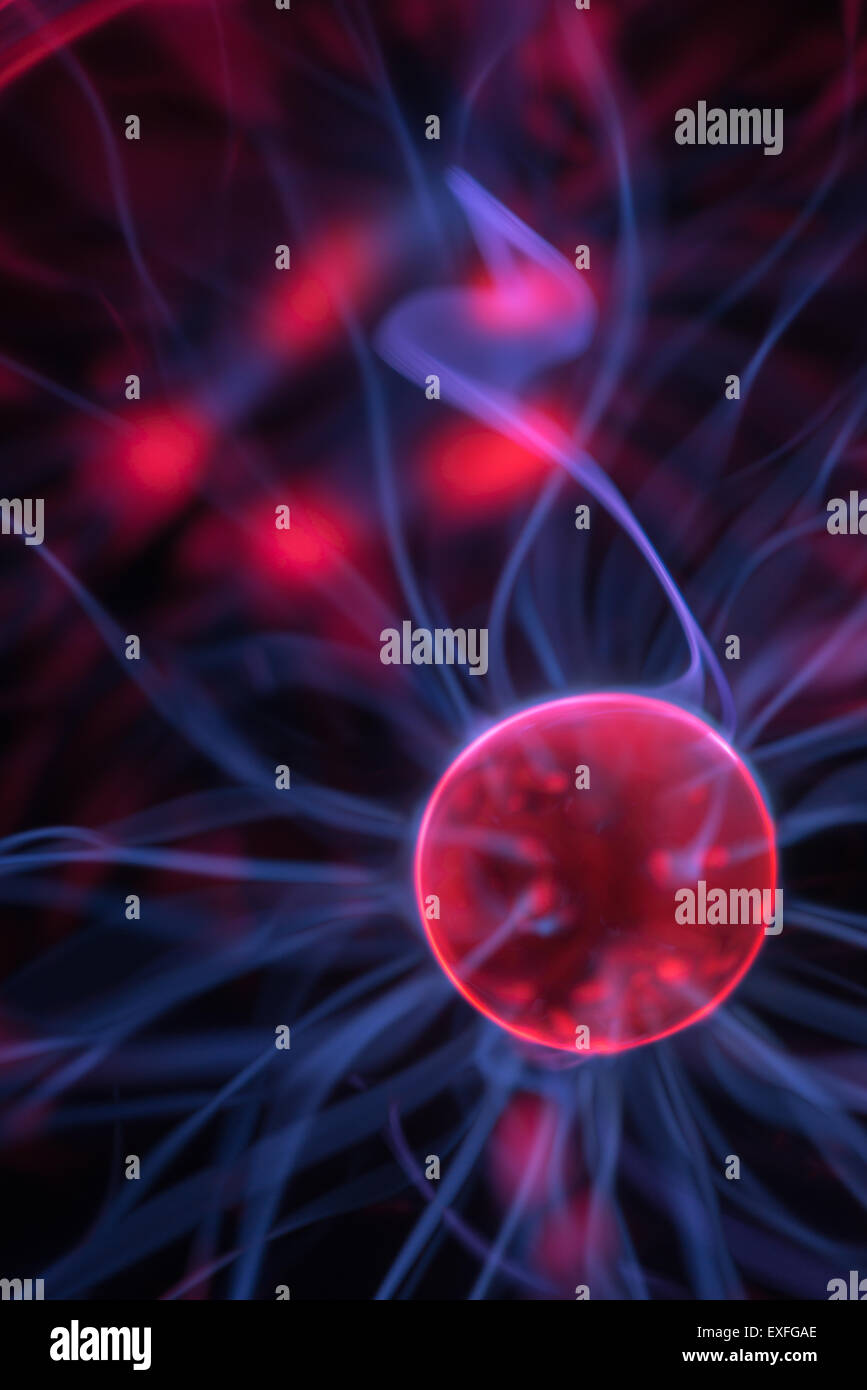 High voltage plasma discharge over time jumping between potential