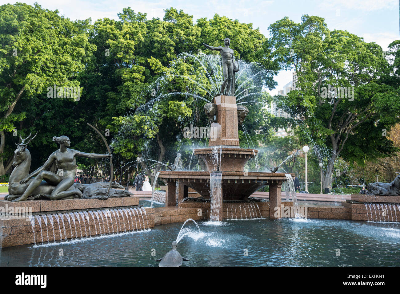 Archibald Fountain Hyde Park Sydney Australia Stock Photo
