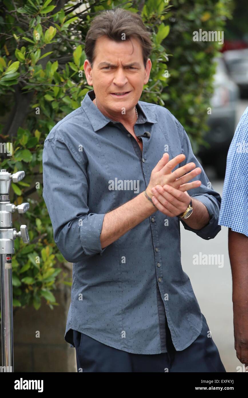 Charlie Sheen appears on &lsquo;Extra&rsquo; as a co-host Featuring: Charlie Sheen