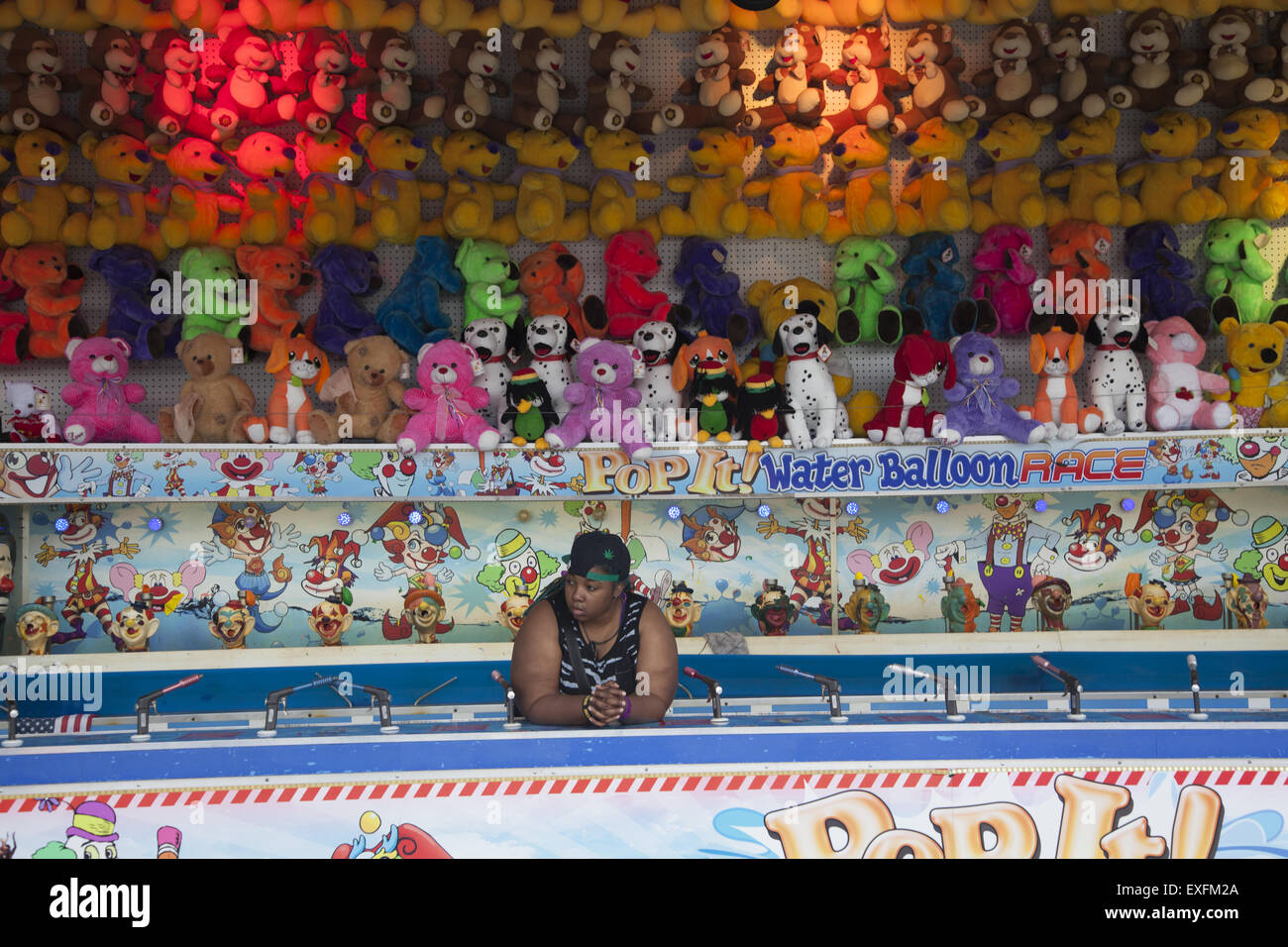 Traditional arcade games are popular at Coney Island; Brooklyn; NY