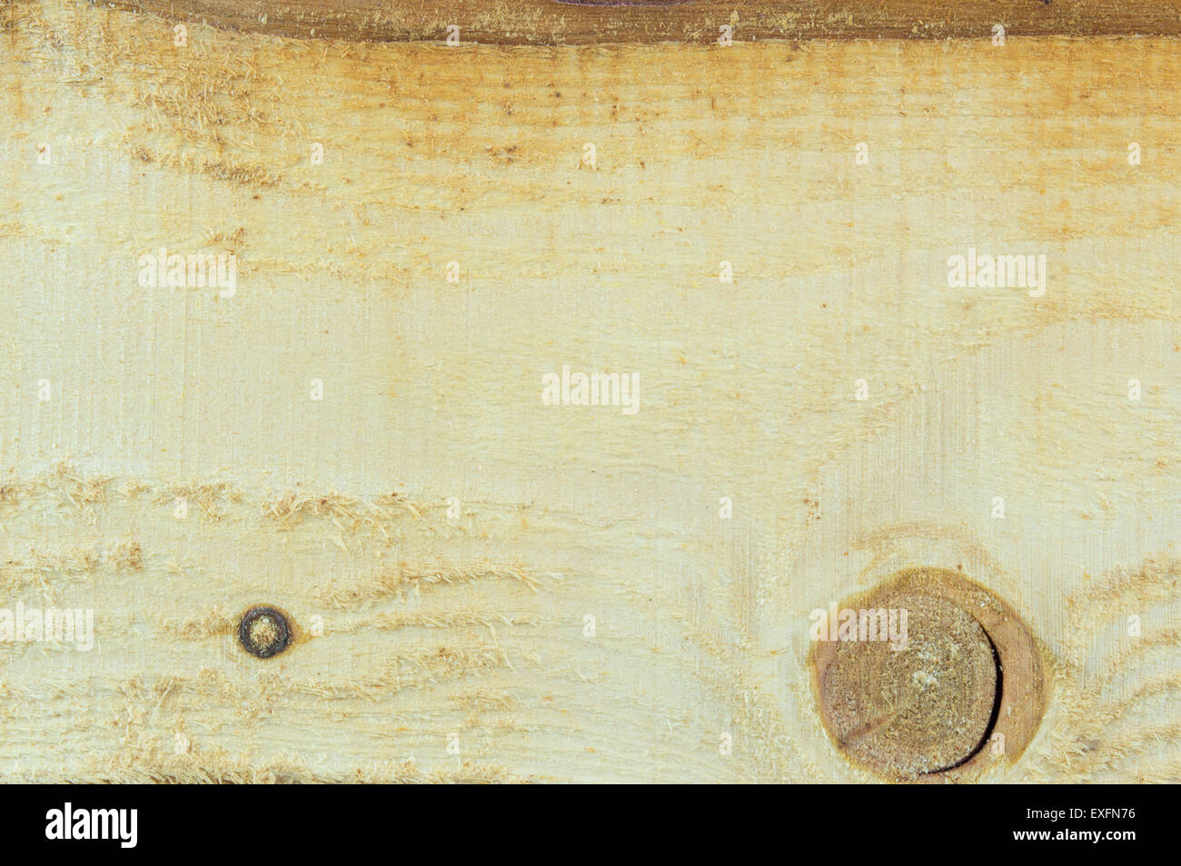 Natural raw and unprocessed wooden board background Stock Photo