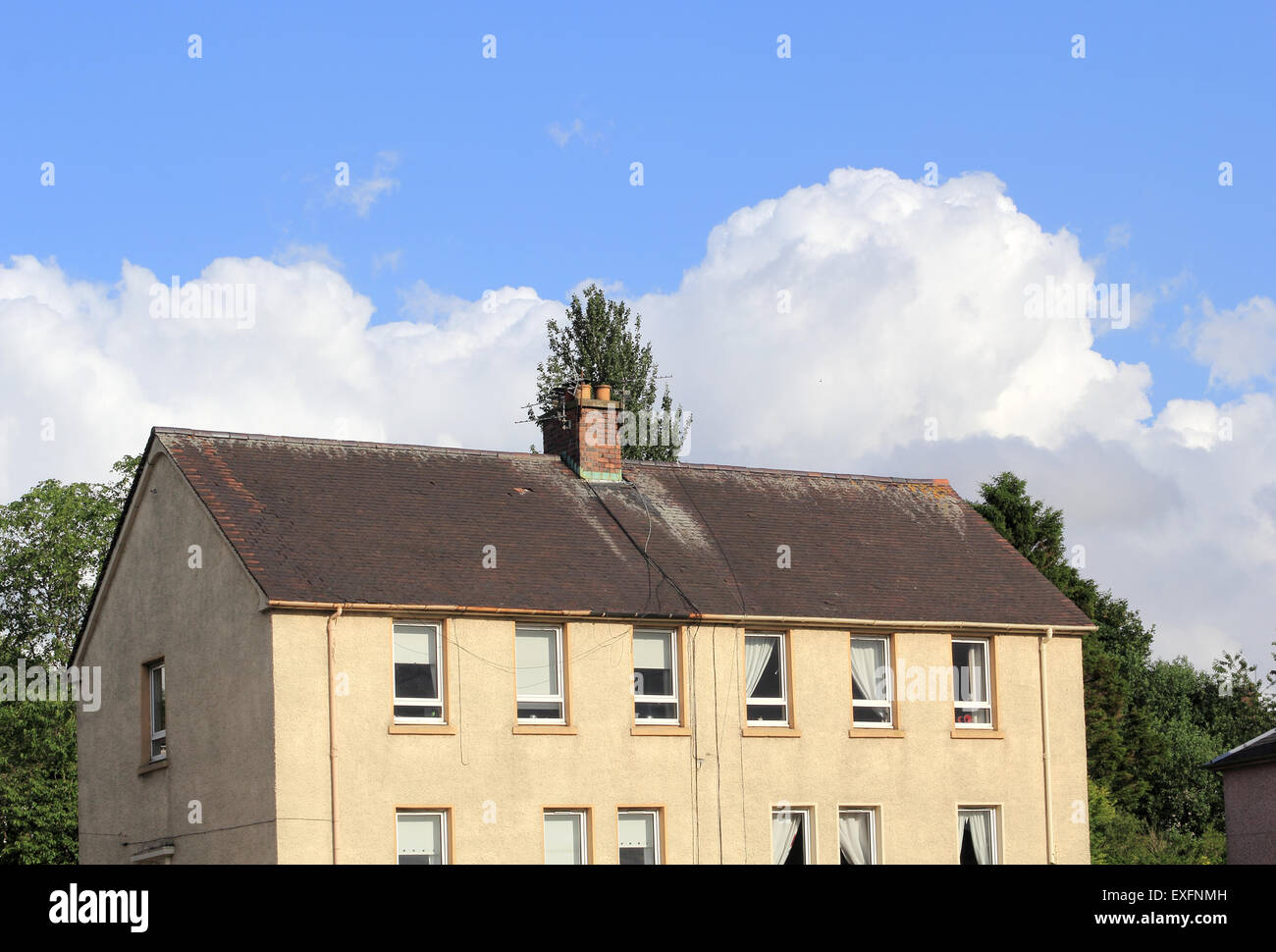 Council flats in Airdrie, North Lanarkshire, Scotland Stock Photo
