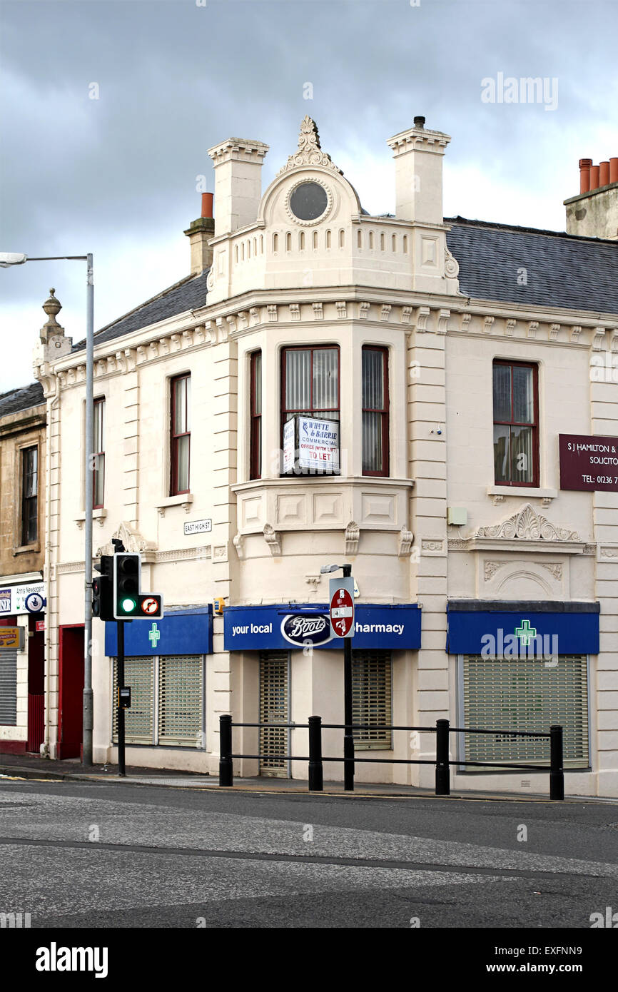 Old, historical building in Airdrie, North