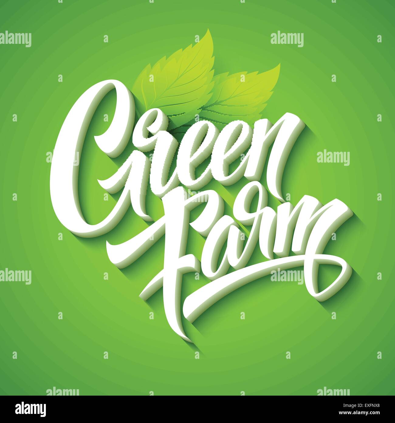 Farm Fresh, calligraphic inscription. Vector illustration Stock Vector ...