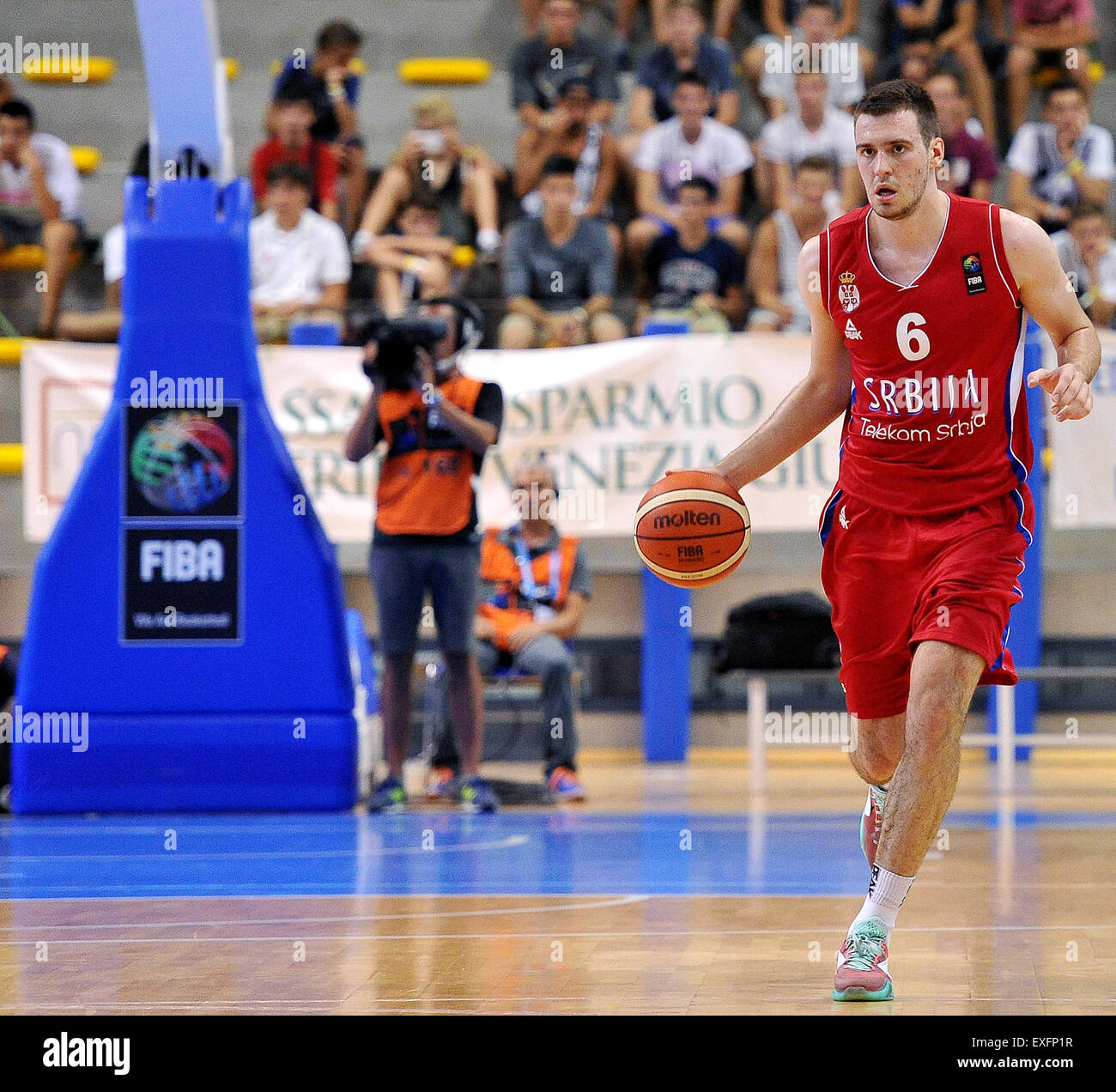 Lignano, Italy. 13th July, 2015. Marko Guduric (SRB) during the U20 FIBA European Basketball Championship men. July 13, 2015. photo Simone Ferraro/Alamy Live News Stock Photo