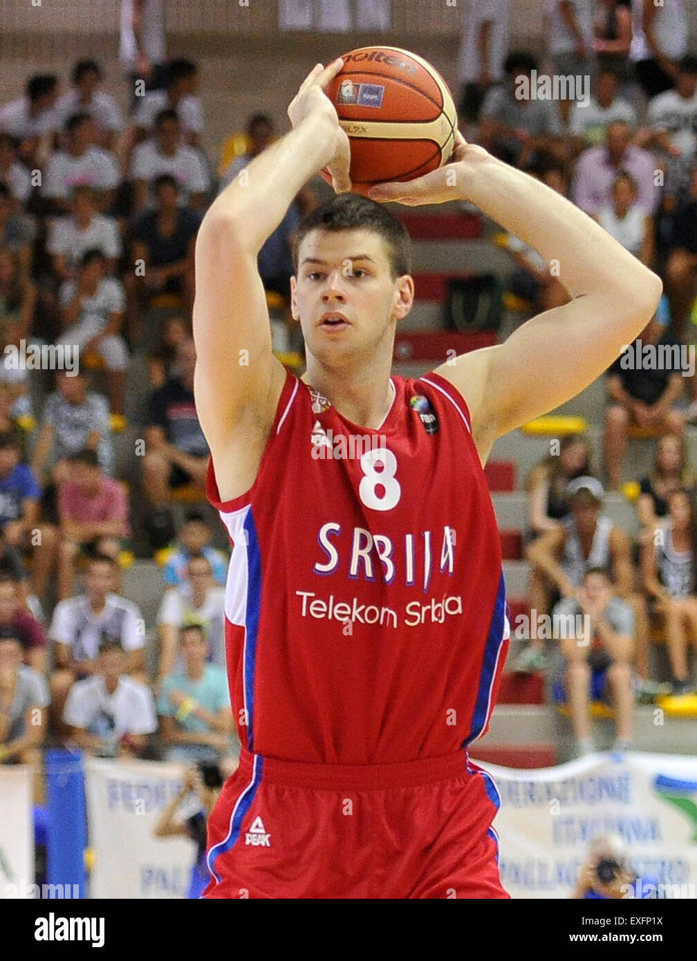 Lignano, Italy. 13th July, 2015. Dragan Apic (SRB) during the U20 FIBA European Basketball Championship men. July 13, 2015. photo Simone Ferraro/Alamy Live News Stock Photo