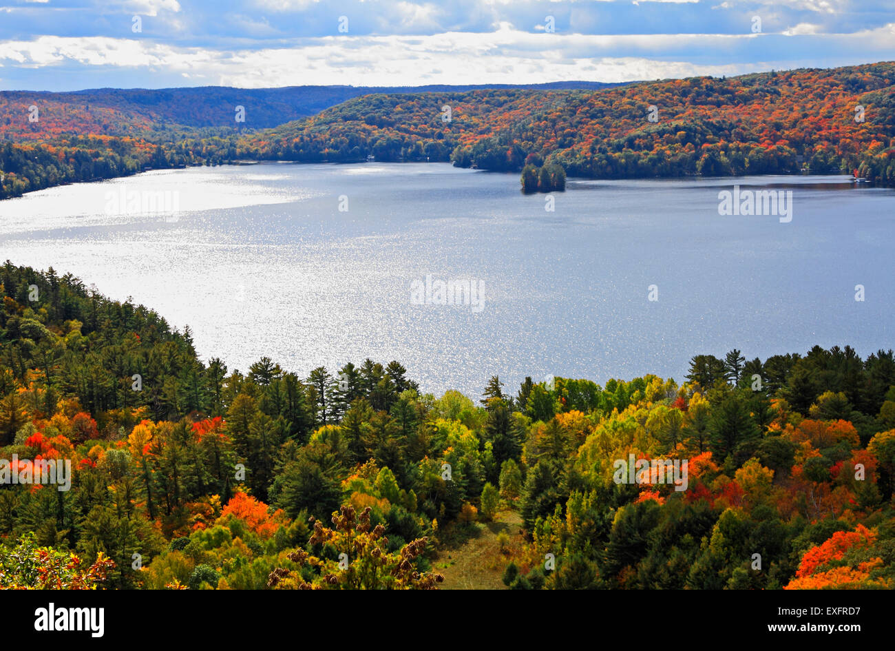 Scenic aerial view from Dorset Fire Lookout Tower, of Algonquin