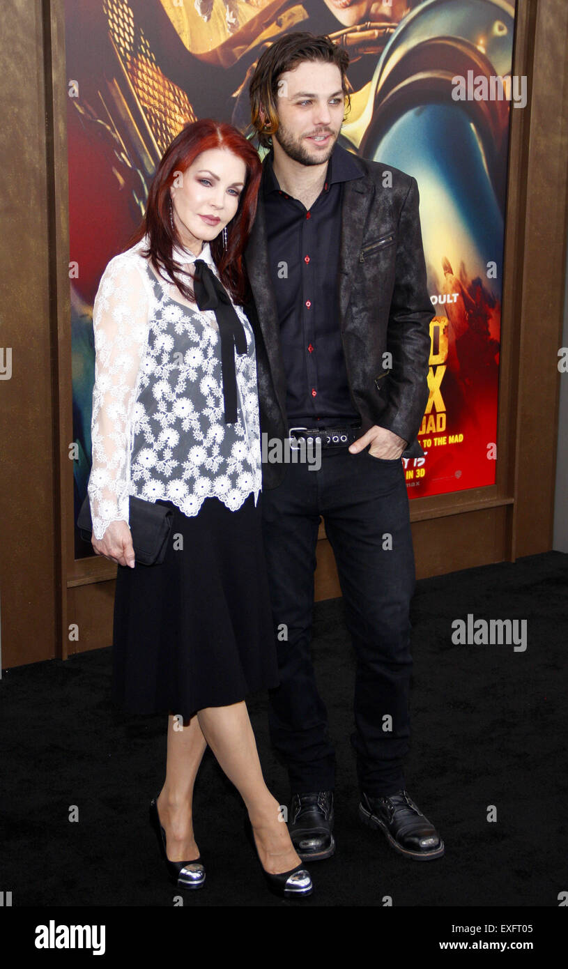 Priscilla Presley and Navarone Garibaldi at the Los Angeles premiere of ...