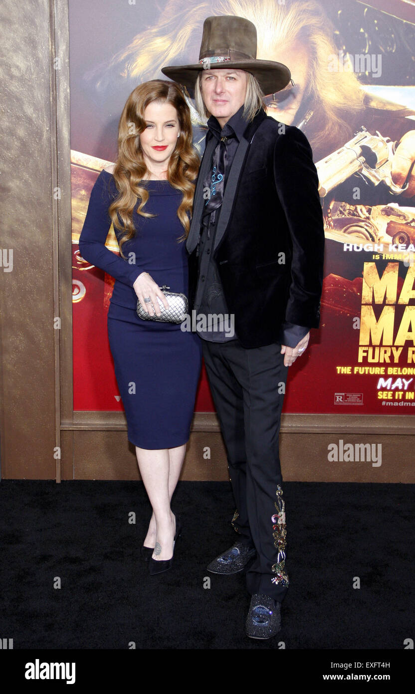 Lisa Marie Presley and Michael Lockwood at the Los Angeles premiere of ...