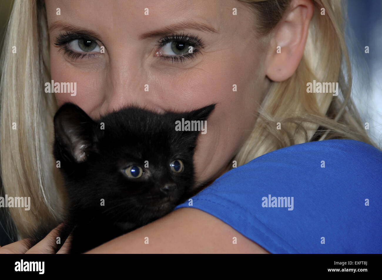 Hollyoaks actress Carley Stenson promoting the Cats Protection’s
