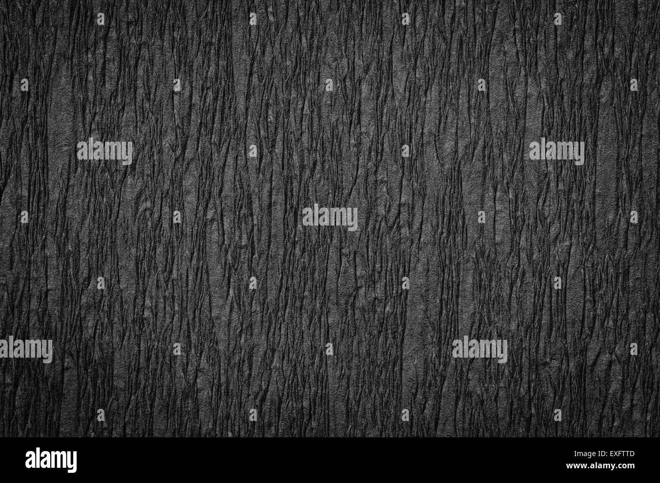 detail of  black crepe paper texture background Stock Photo