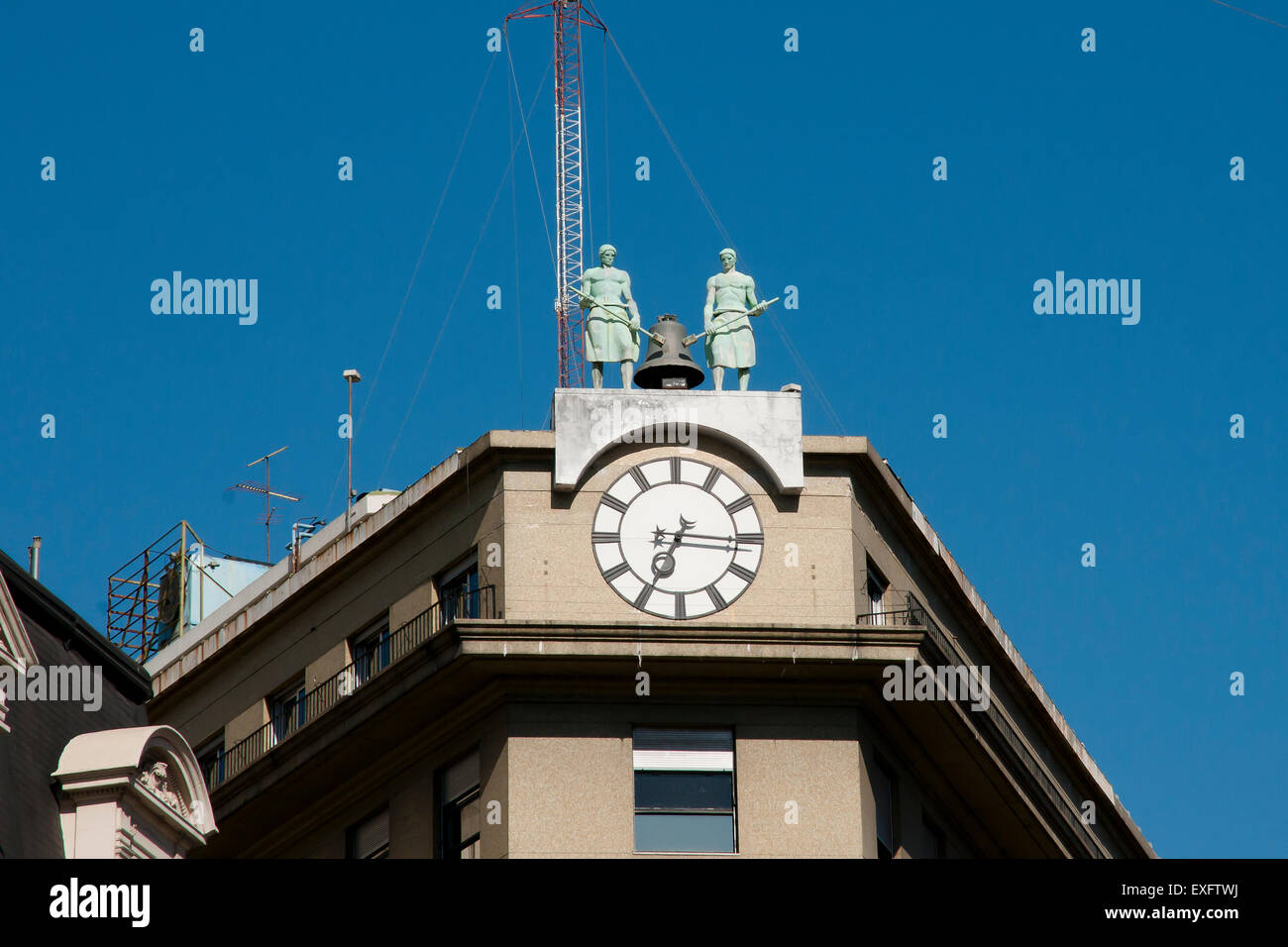 Bell Clock - Buenos Aires - Argentina Stock Photo