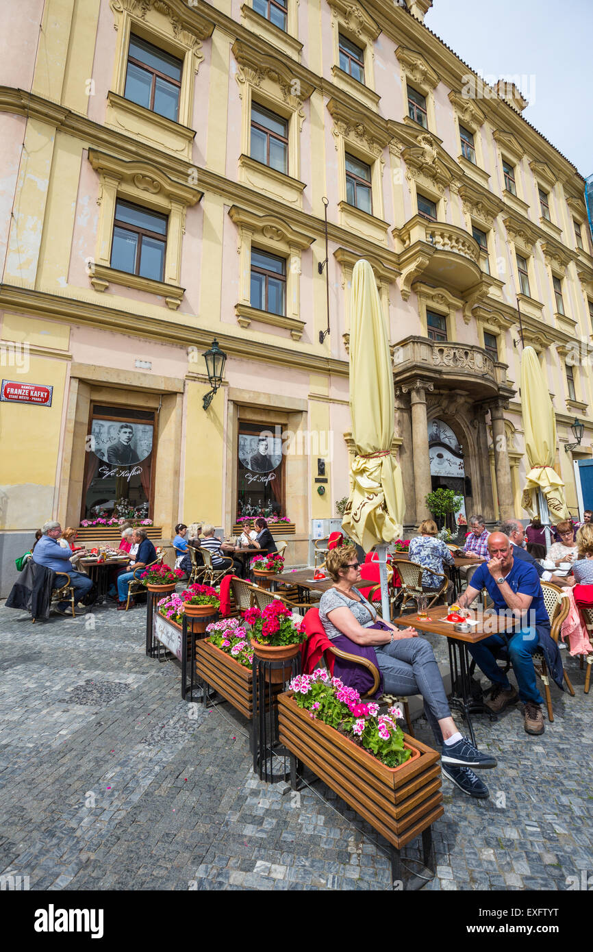 Namesti Franzy Kafky, the Franz Kafka square, Josefov, Jewish quarter, old town, Prague, Czech Republic, Europe Stock Photo