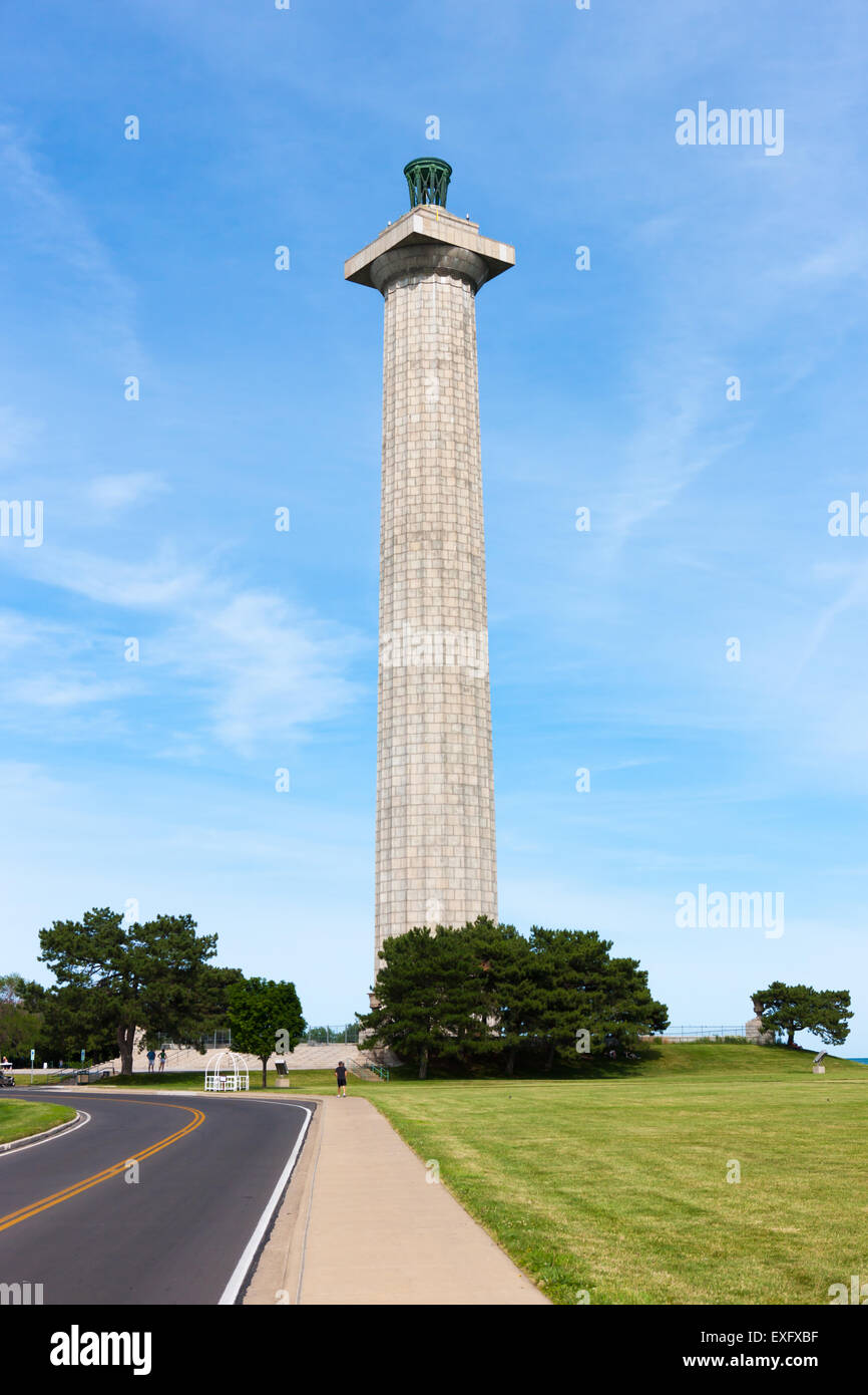 Perry's Victory and International Peace Memorial on South Bass Island in Put-in-Bay Township, Ohio. Stock Photo