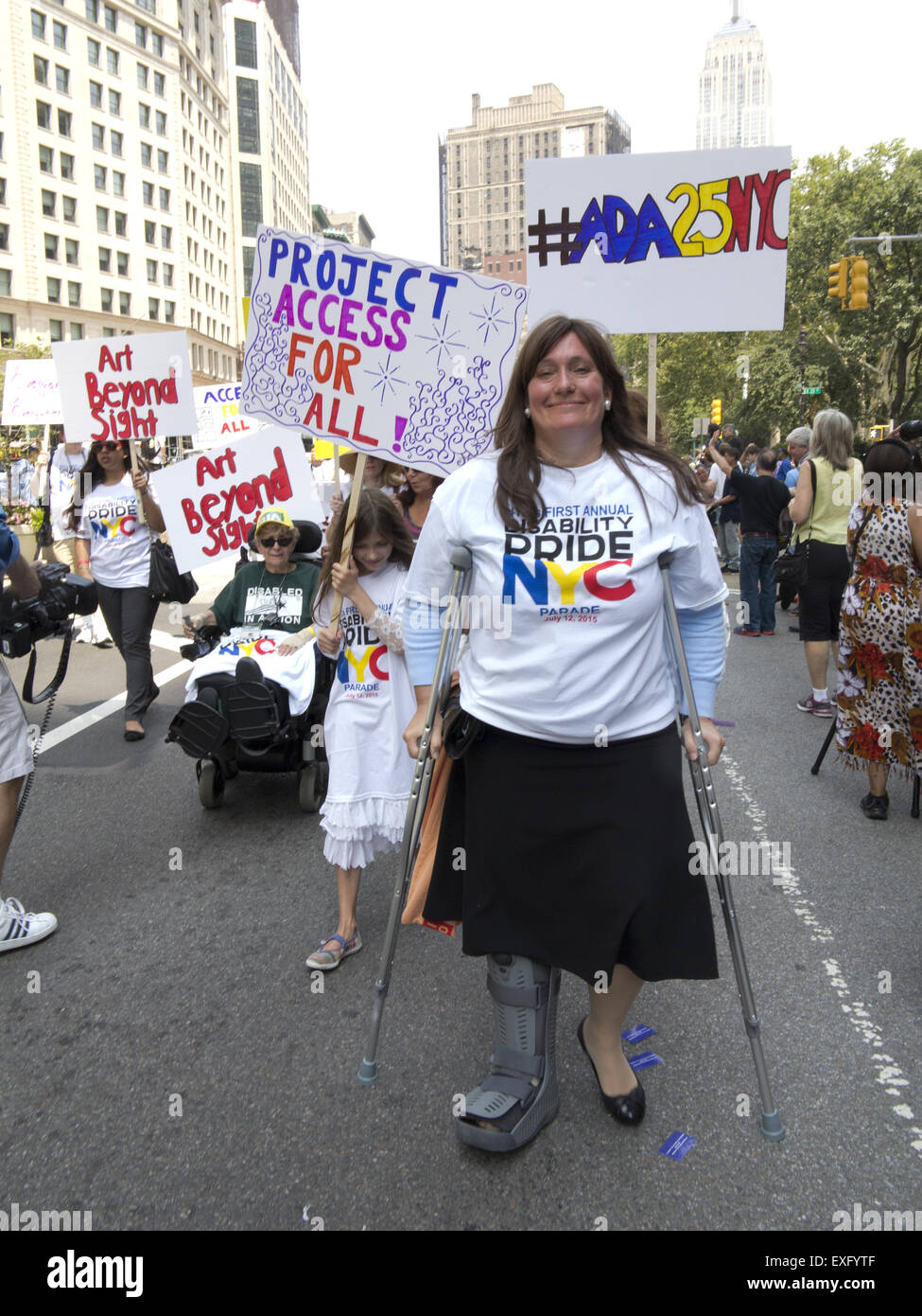 People with disabilities and their supporters march in the first Annual ...
