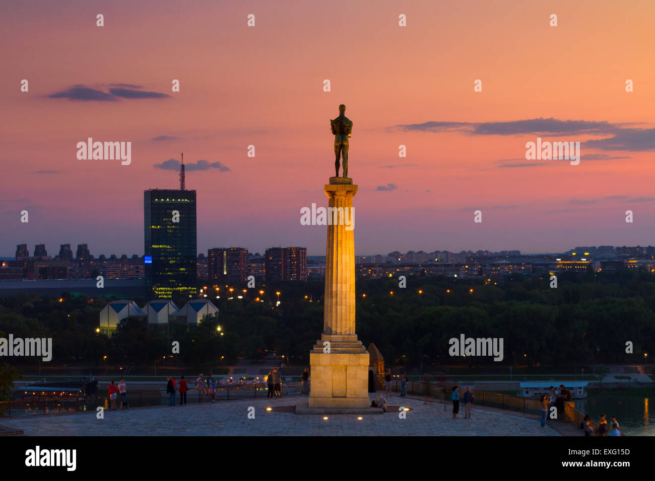 Statue of Victor, Belgrade, Serbia. Stock Photo