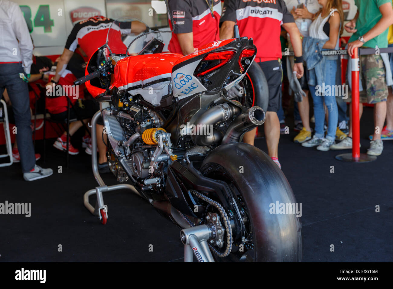 MISANO ADRIATICO, ITALY - JUNE 21, 2015: mechanic working during the ...