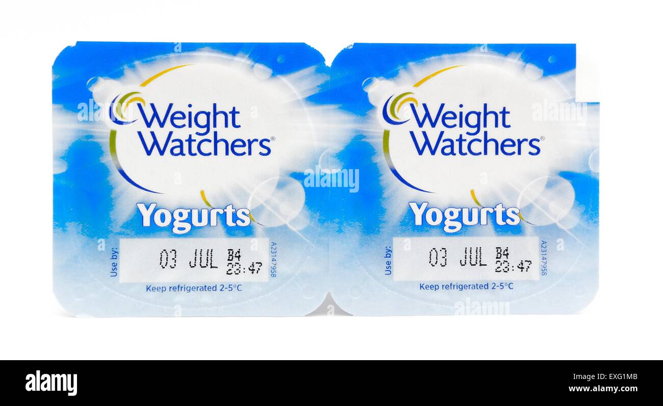 Weight watchers yogurts retail twin pack Stock Photo Alamy
