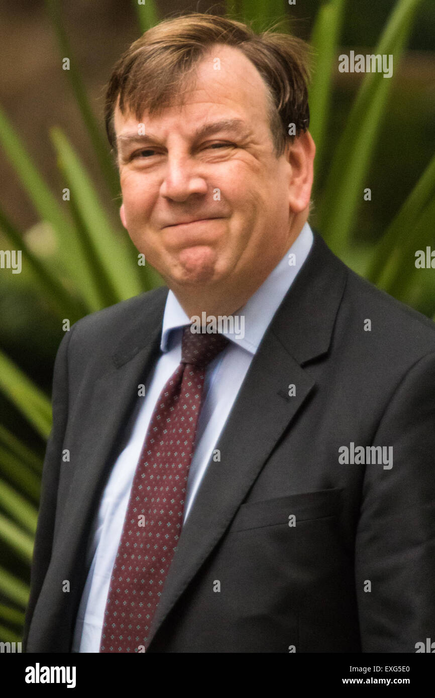 Downing Sreet, London, July14th 2015. John Whittingdale - Secretary of State for Culture, Media and Sport arrives at 10 Downing street for the government's weekly cabinet meeting. Credit:  Paul Davey/Alamy Live News Stock Photo