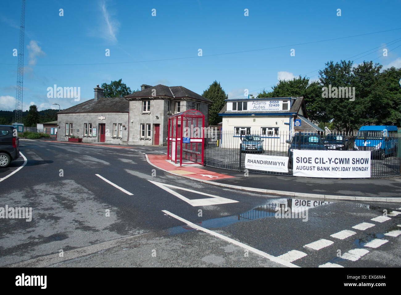 llandovery station approach Stock Photo