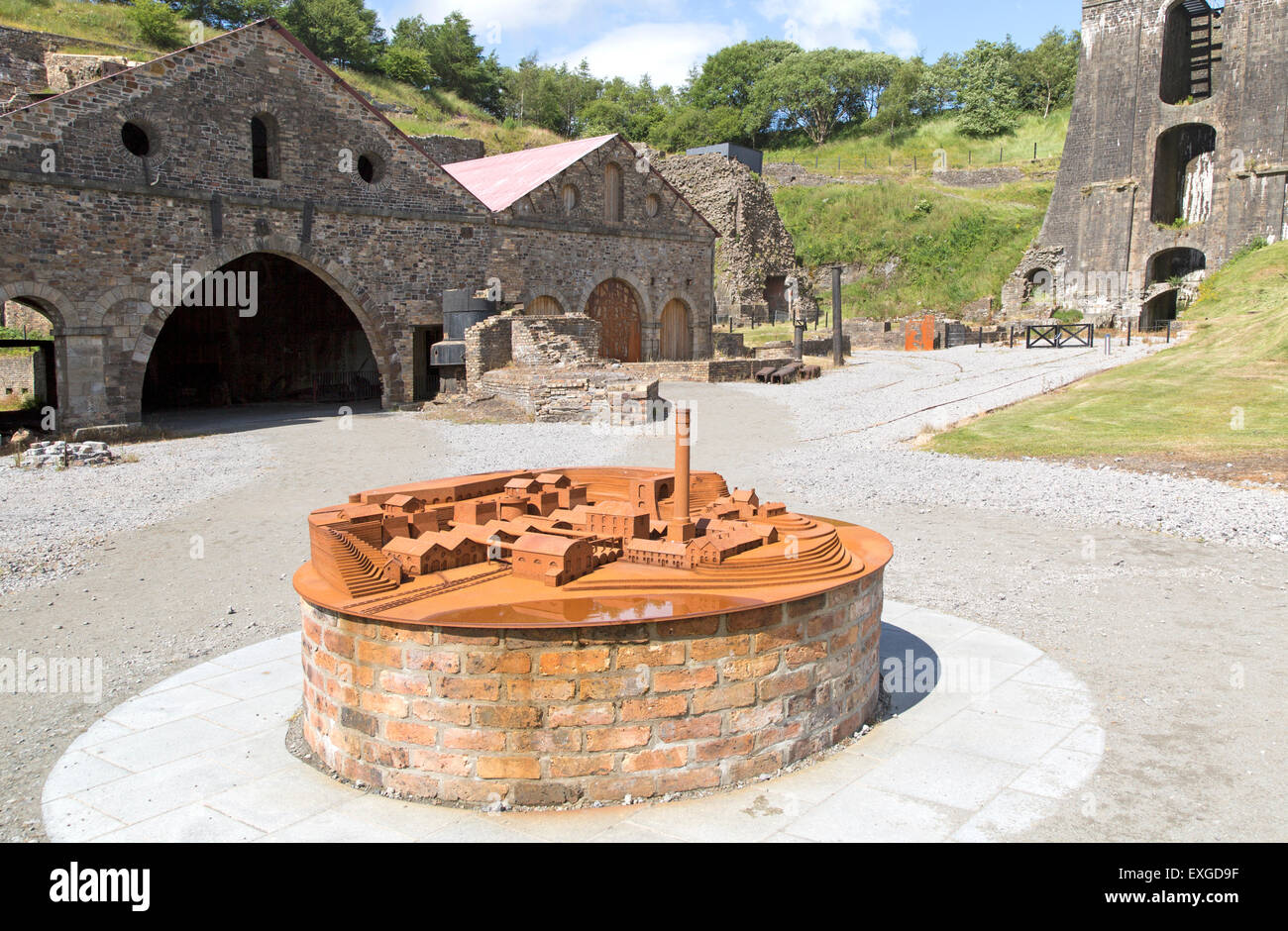 Ironworks museum industrial archaeology,  UNESCO World Heritage site, Blaenavon, Monmouthshire, South Wales, UK Stock Photo