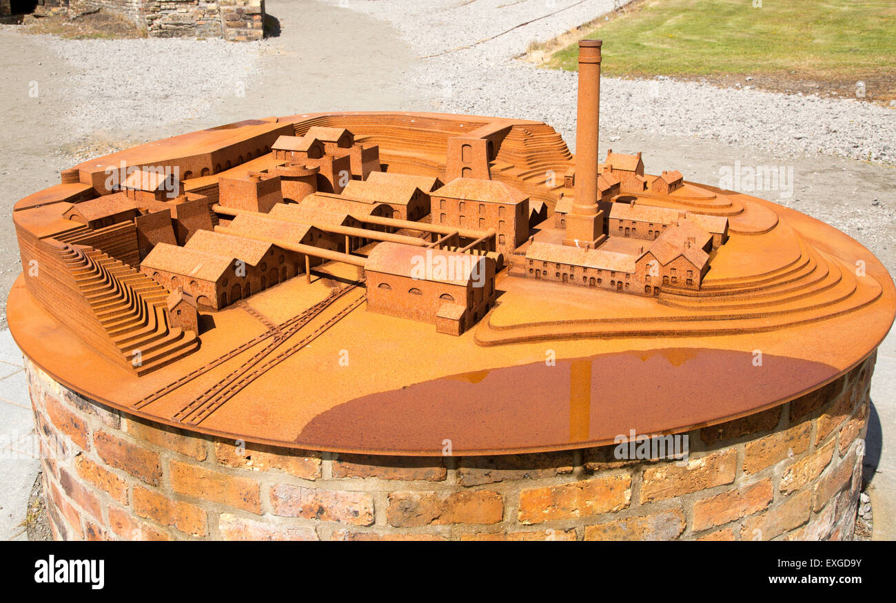 Ironworks museum industrial archaeology,  UNESCO World Heritage site, Blaenavon, Monmouthshire, South Wales, UK Stock Photo