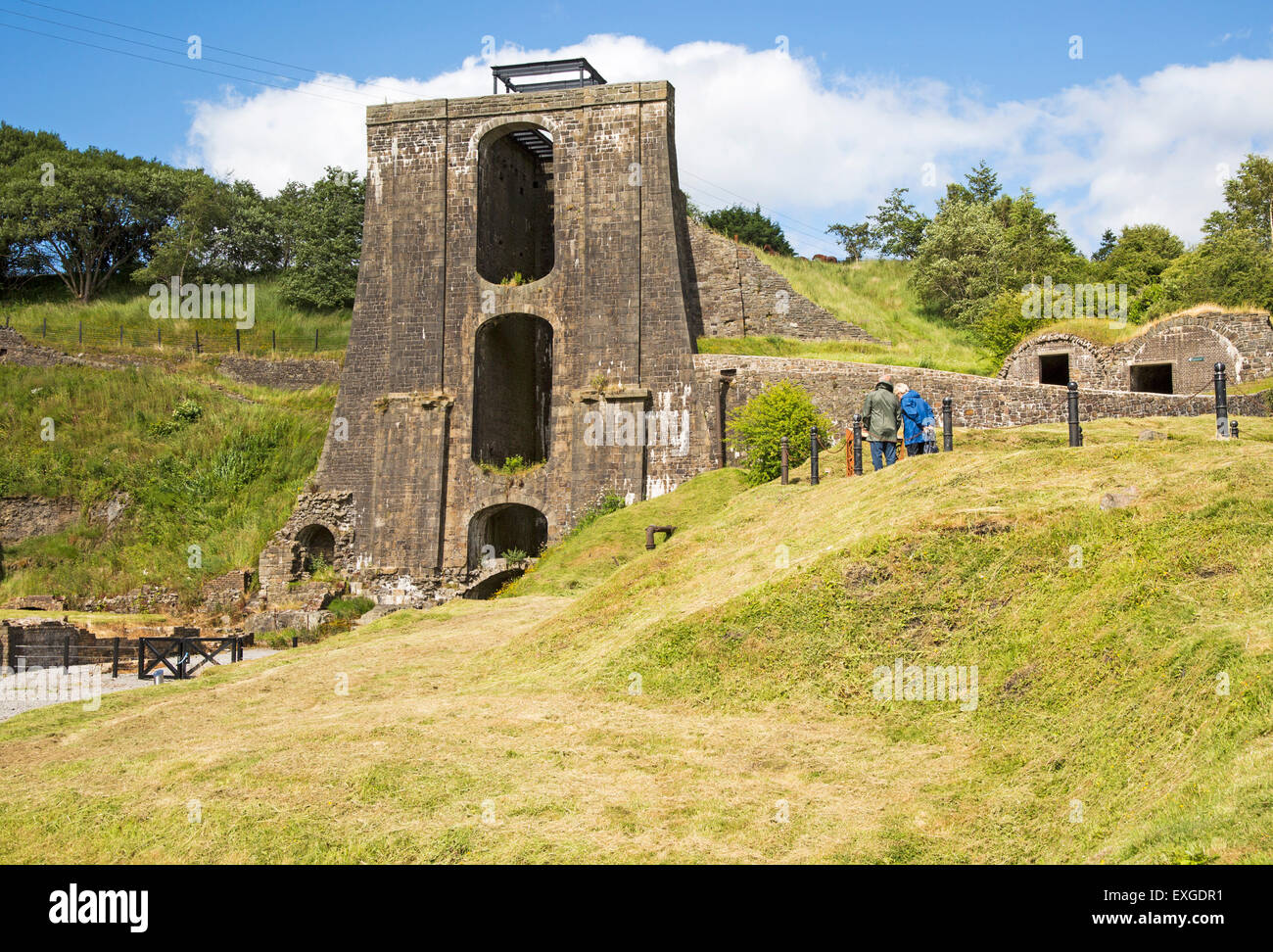 Ironworks museum industrial archaeology,  UNESCO World Heritage site, Blaenavon, Monmouthshire, South Wales, UK Stock Photo