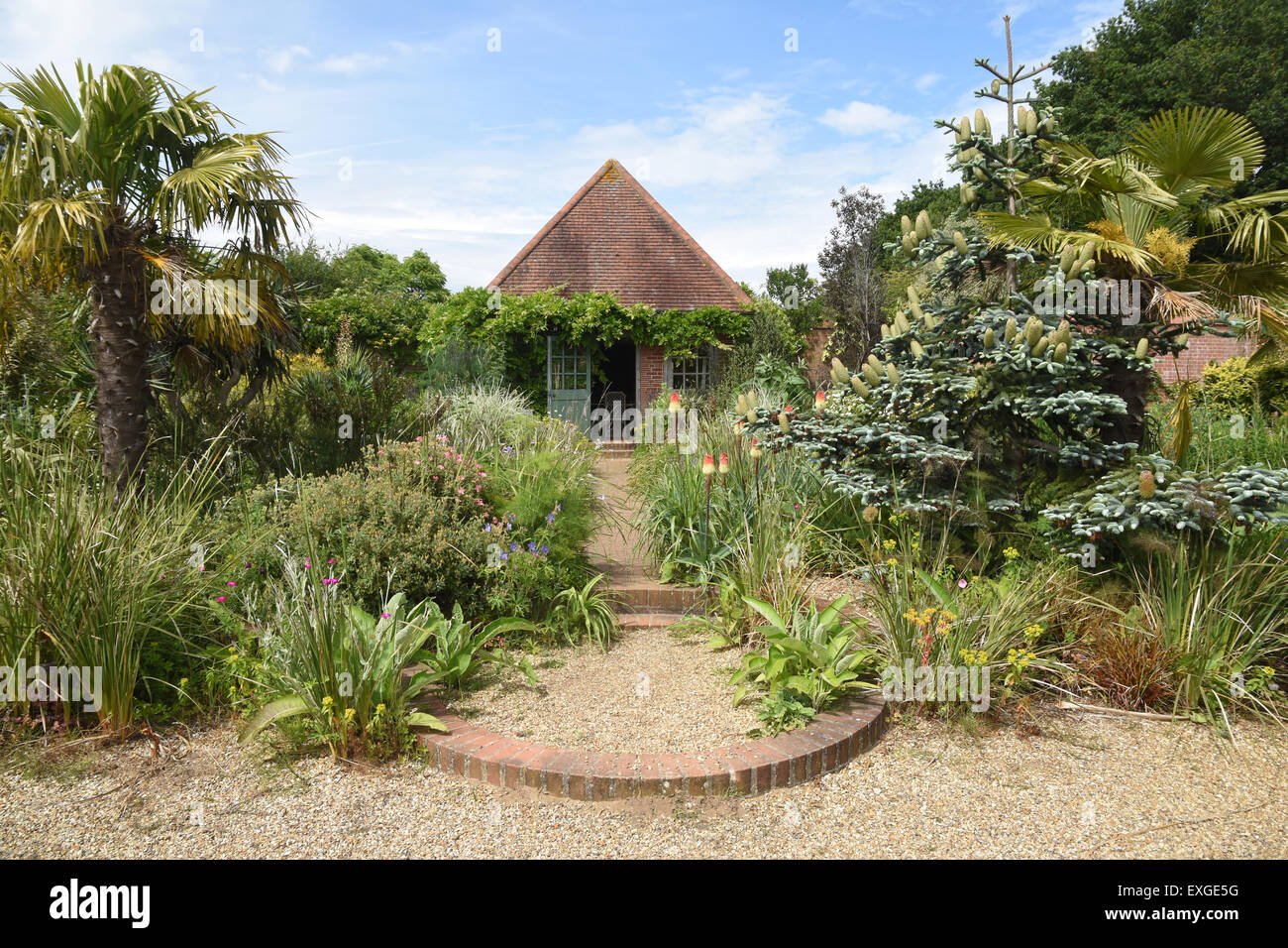 The Mediterranean Style Garden at East Ruston Old Vicarage, Norfolk, UK Stock Photo