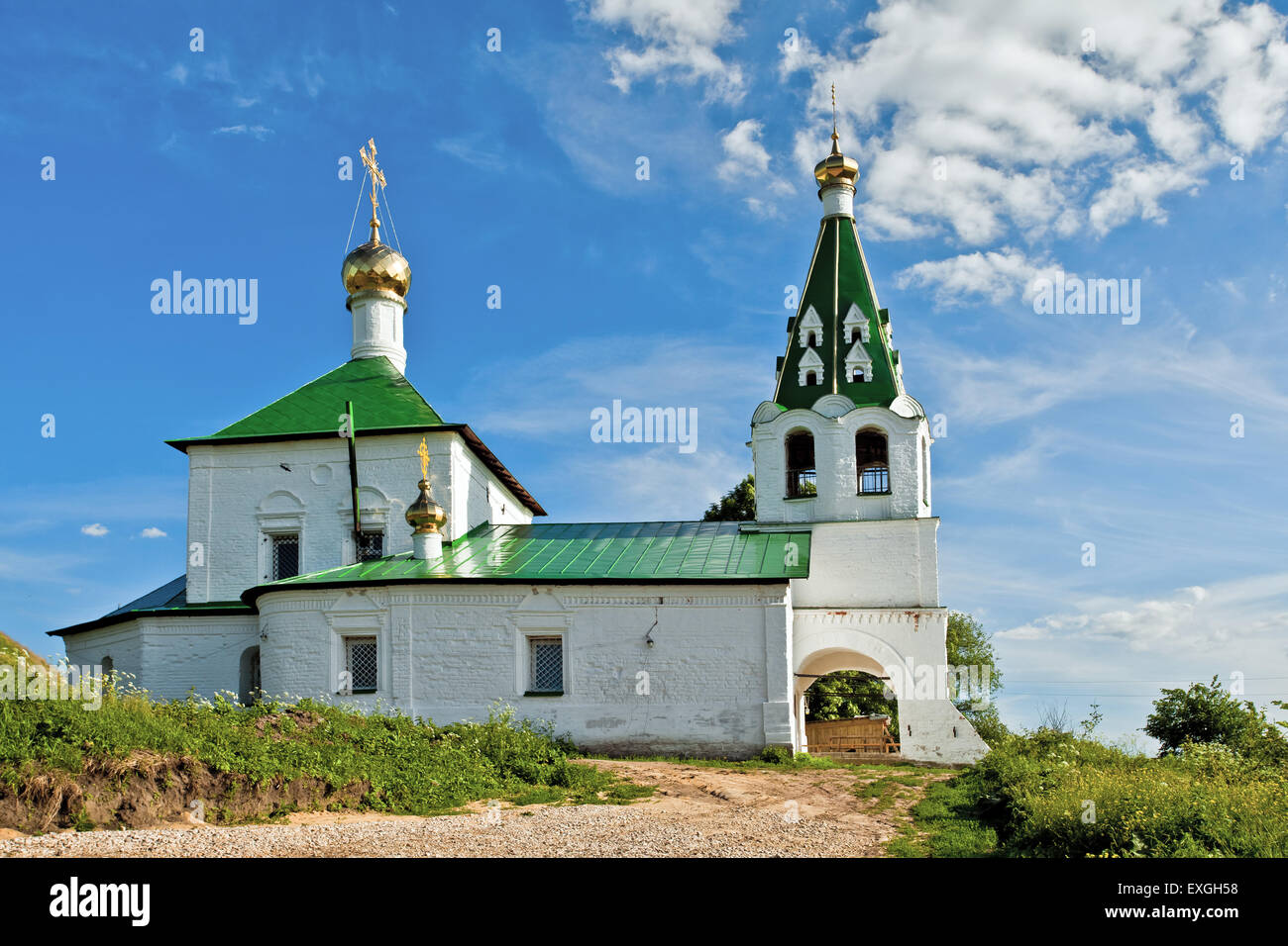 The church in Ryzanskaya oblast, near, Ryazan, Russia Stock Photo