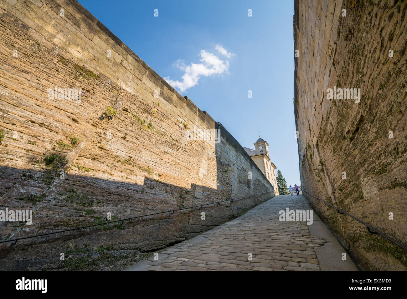 Fortress Koenigstein, Saxonian Swiss, Saxony, Germany, Europe Stock