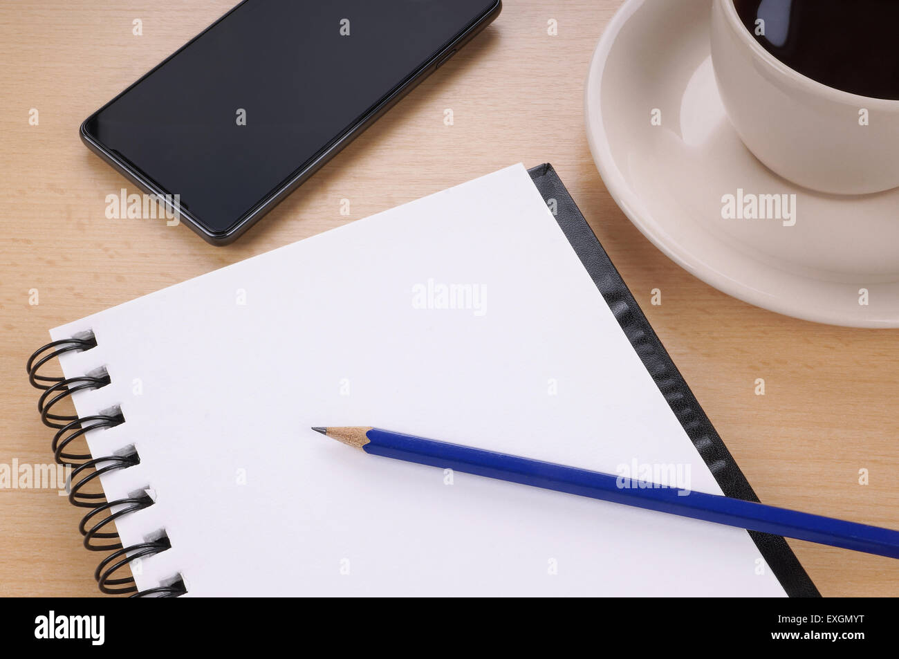 blank writing pad on desk Stock Photo Alamy