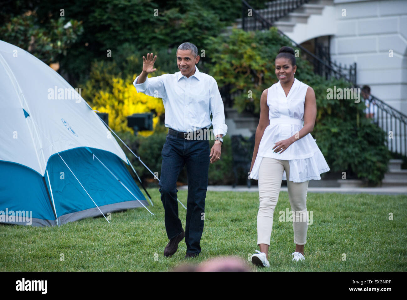 President and First Lady Obama hosted a White House Campout for the Let ...
