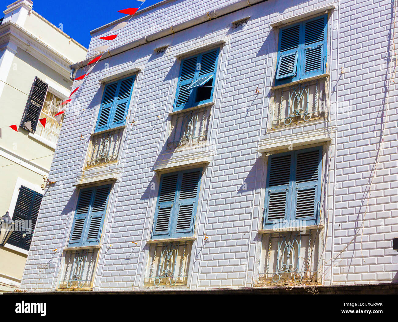 Typical houses in the area of the Rock of Gibraltar, Spain Stock Photo Alamy