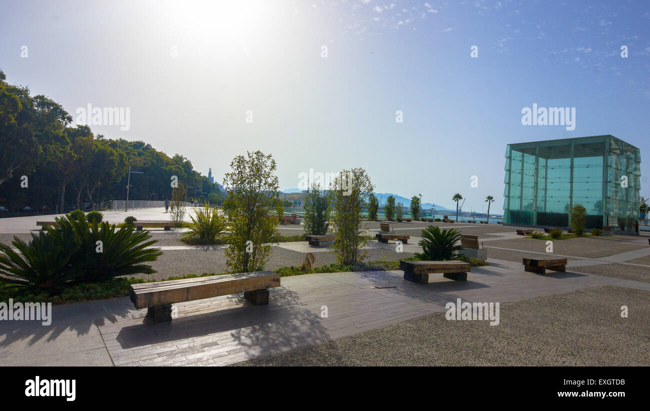 modern leisure area in the port of Malaga, Spain Stock Photo