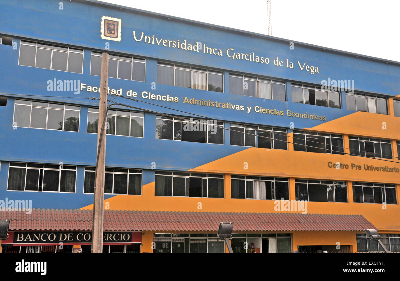 Universidad Inca Garcilaso de la Vega Lima Peru South America Stock Photo