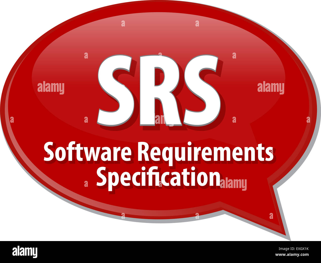Speech bubble illustration of information technology acronym