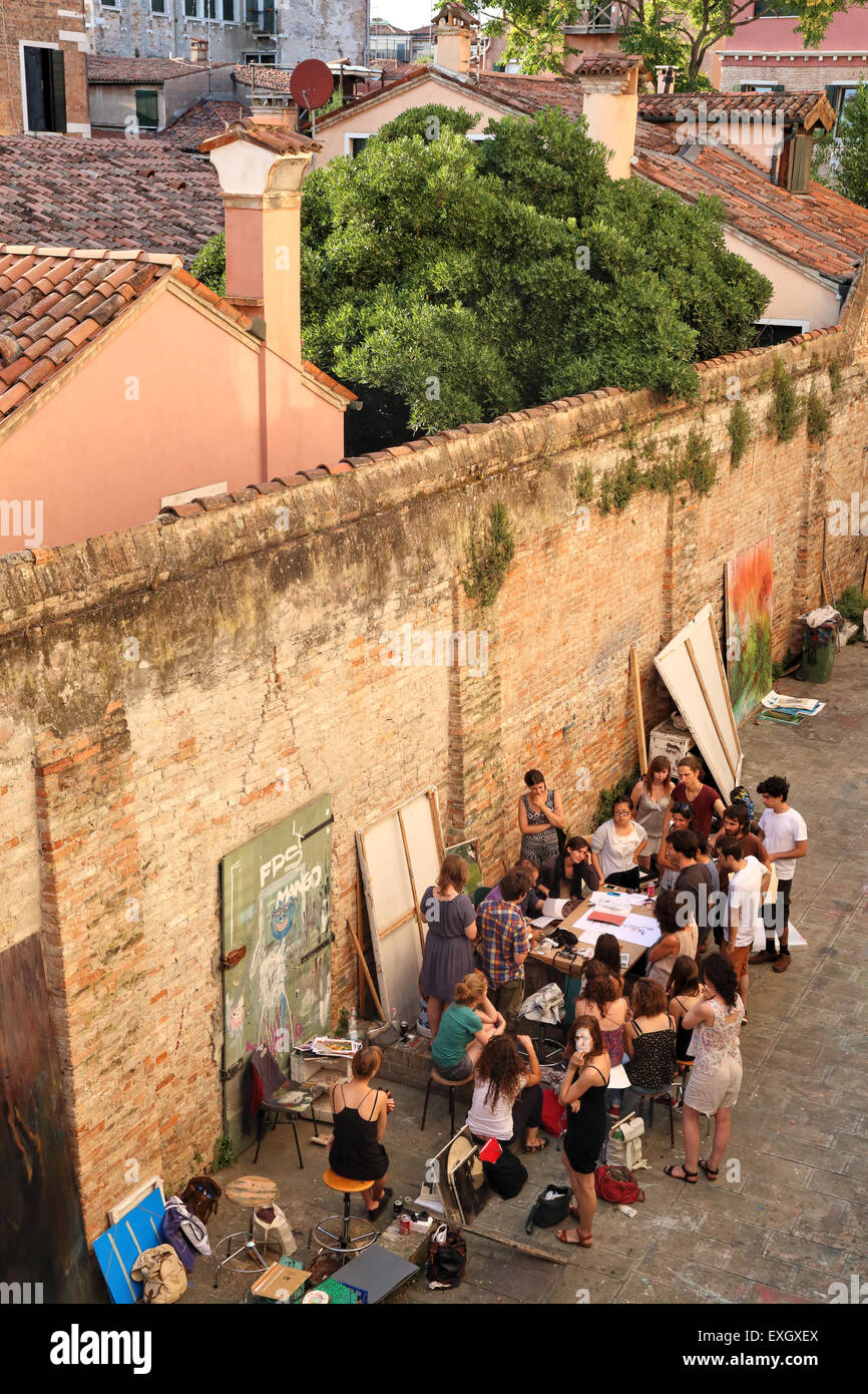 Art Night Venezia, Accademia di Belle Arti di Venezia Stock Photo