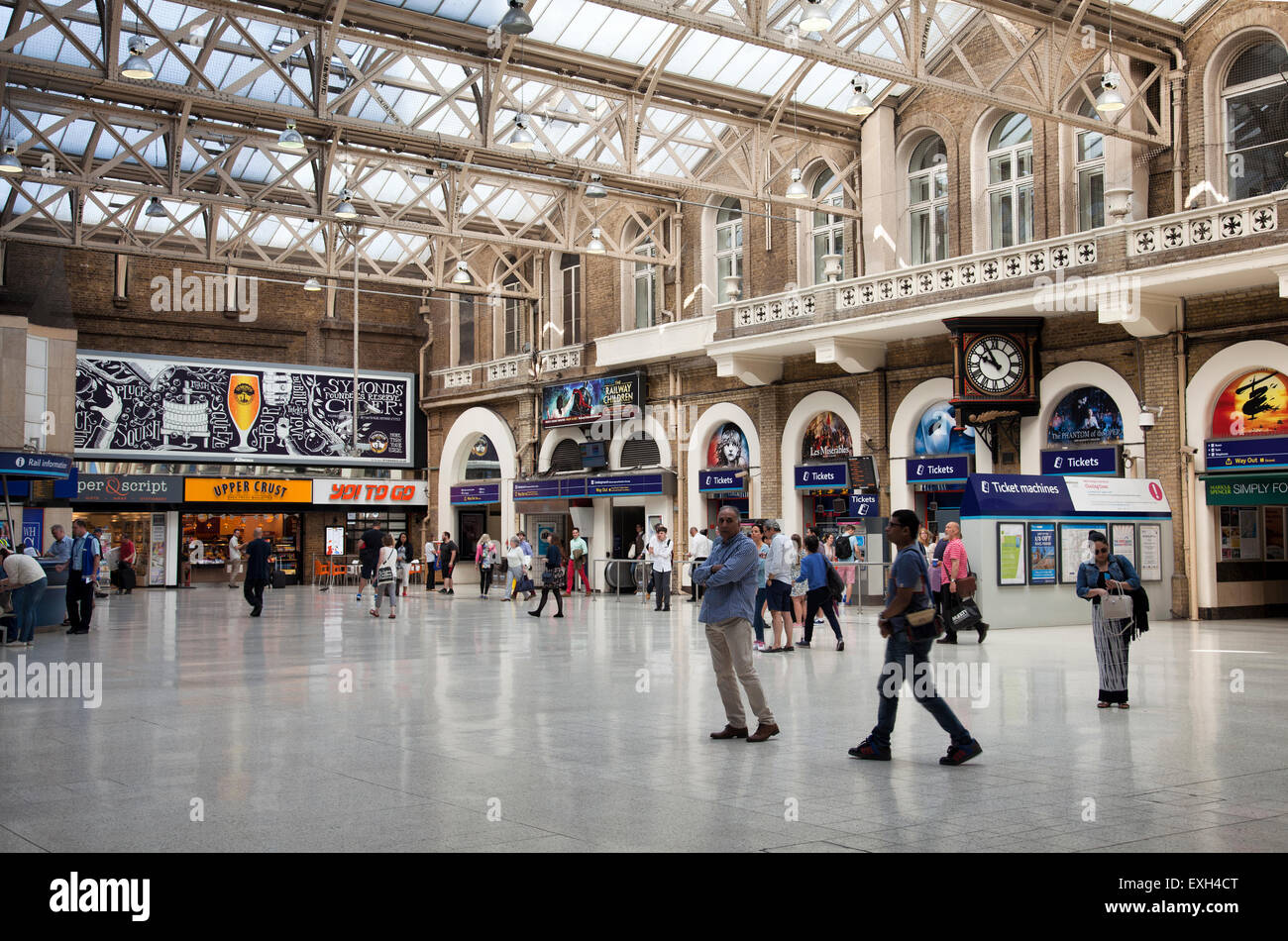 Charing Cross Station Concourse in London UK Stock Photo